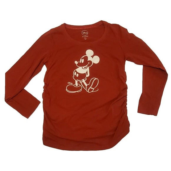 Motherhood Maternity Tops - Disney Motherhood Maternity Mickey Mouse Long Sleeve T Shirt Sz L